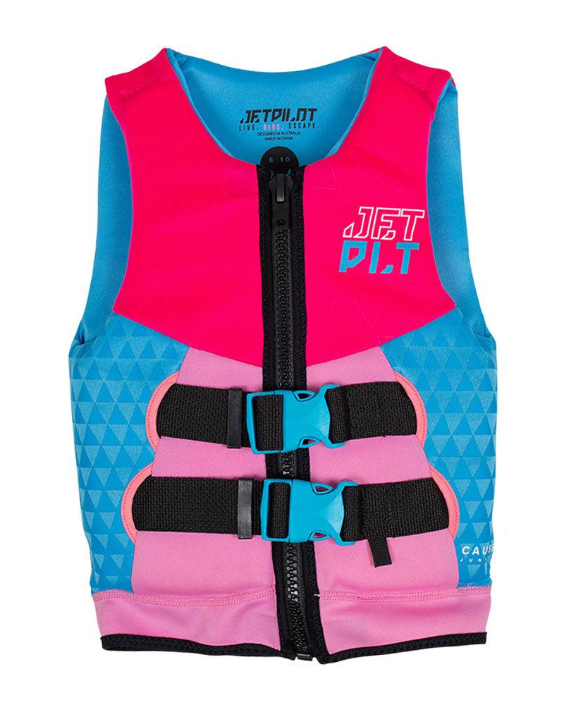 2023 Jetpilot Cause Youth Vest-Pink-3-4-Skiforce Australia