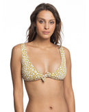 Roxy Lilies Surf Elongated Tri Bikini Top-Olive Oil Leaves-XS-Skiforce Australia