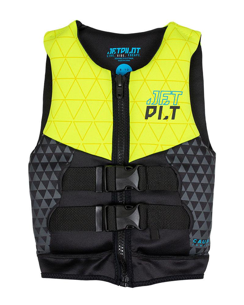 2023 Jetpilot Cause Youth Vest-Yellow/Black-3-4-Skiforce Australia