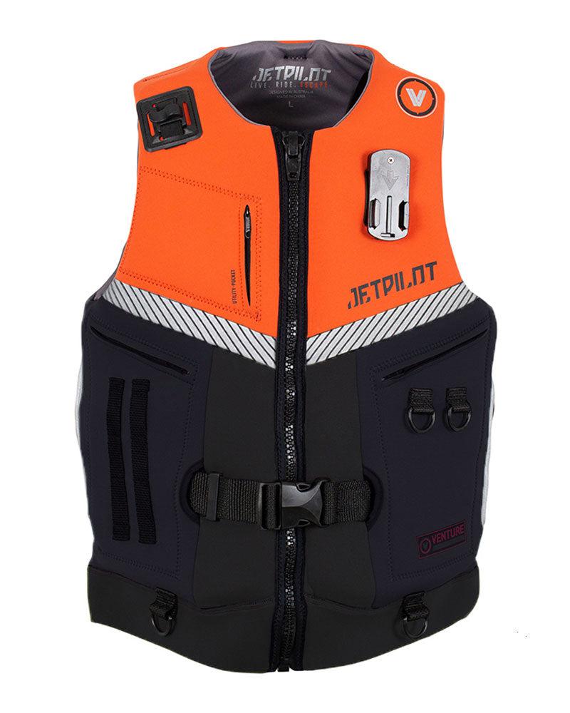 2023 Jetpilot Venture Vest-Black/Orange-S-Skiforce Australia