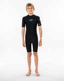 Ripcurl Dawn Patrol Jnr 2mm S/SL BZ Springsuit-Black/White-6-Skiforce Australia