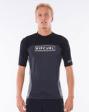 Ripcurl Drive Relaxed SS Rash Vest-Black-S-Skiforce Australia