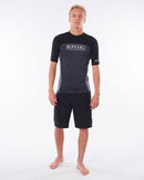 Ripcurl Drive Relaxed SS Rash Vest-Black-S-Skiforce Australia