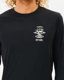 Ripcurl Icons Surflite LS Rash Vest-Black-S-Skiforce Australia