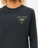 Ripcurl Icons Surflite LS Rash Vest-Black-S-Skiforce Australia