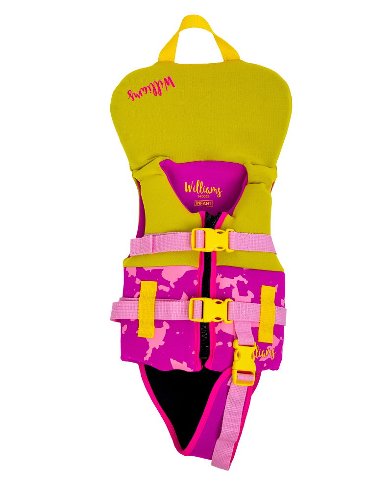 2023 Williams Midgee Infant Vest-Pink/Yellow-1-2-Skiforce Australia